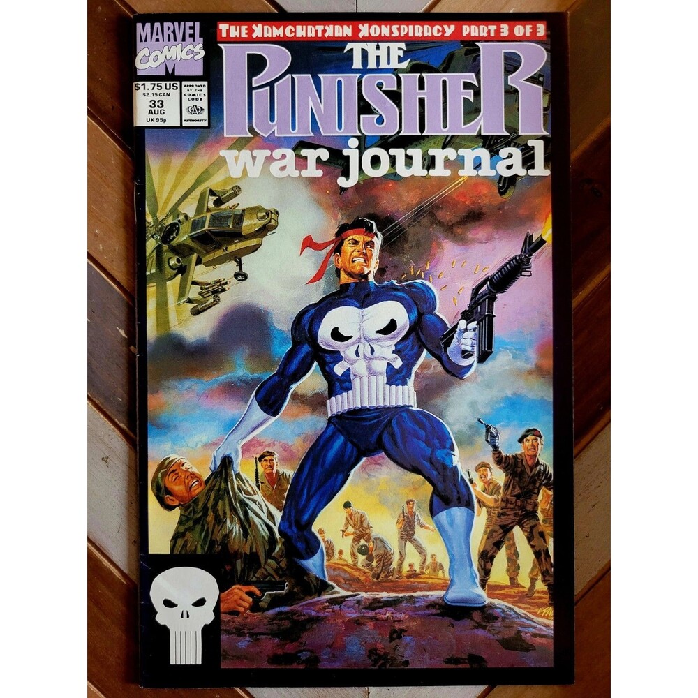 Punisher: War Journal #33 Joe Jusko Cover "Fire In The Hole!" (Marvel 1991) 6.0